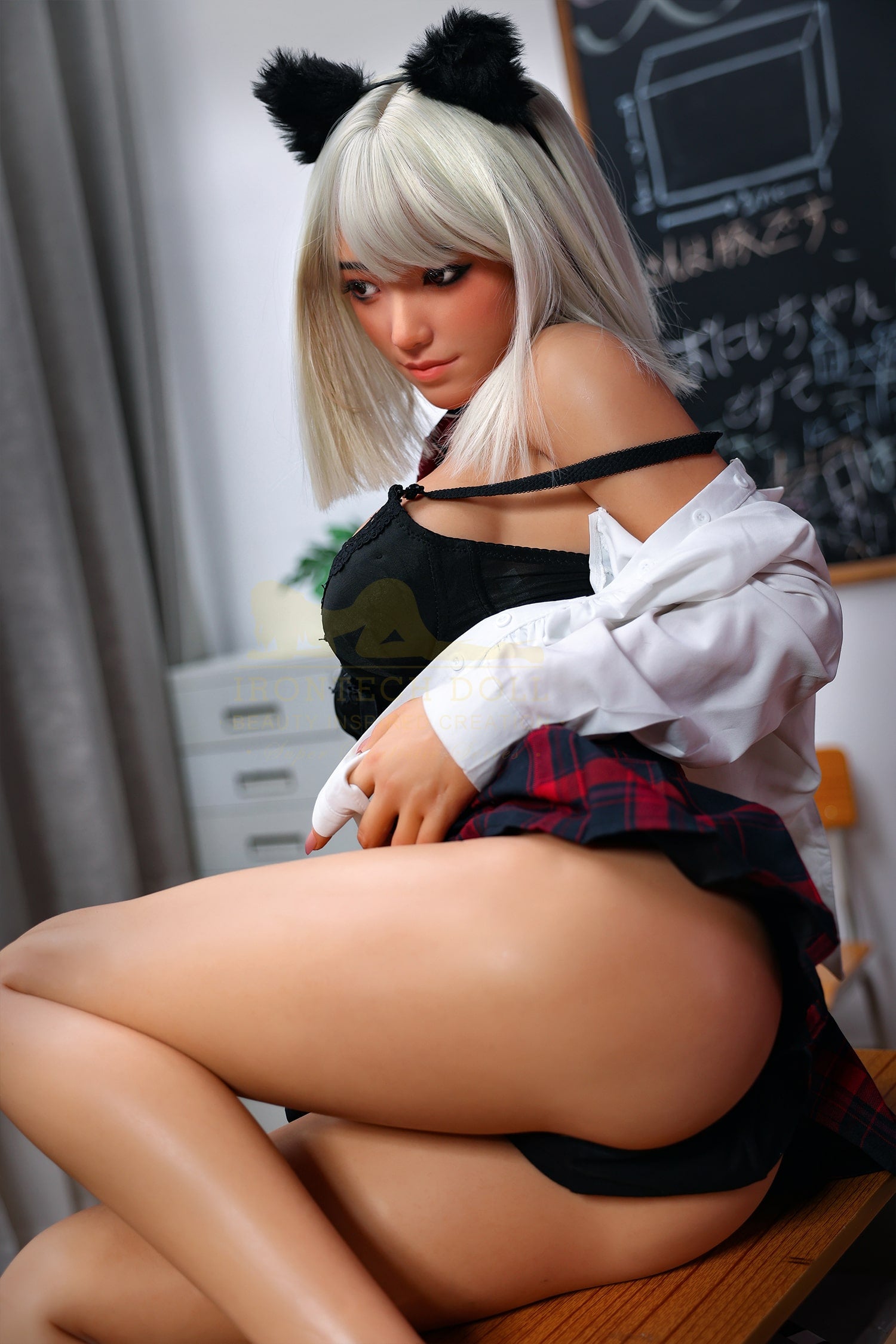 Zaria: Cat School Girl Sex Doll 167cm Silicone Irontech Doll