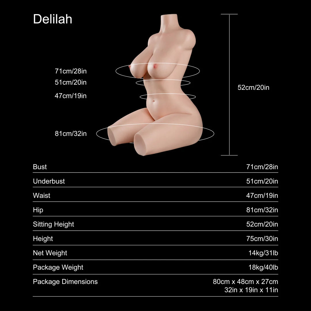 Delilah: 75cm E-Cup Torso (Ready To Ship)