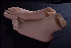 Pies de silicona realistas con vaginas
