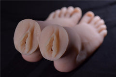 Pies de silicona realistas con vaginas